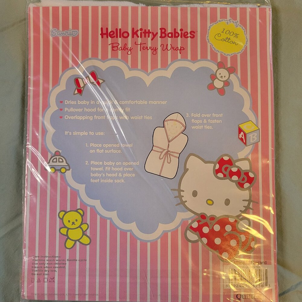 Hello Kitty Babies- Wrap and Hooded Towel